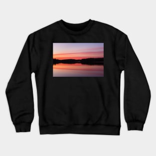 Serene view of calm lake and tree silhouettes Crewneck Sweatshirt